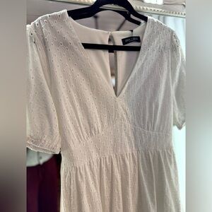 White Eyelet Mini Dress